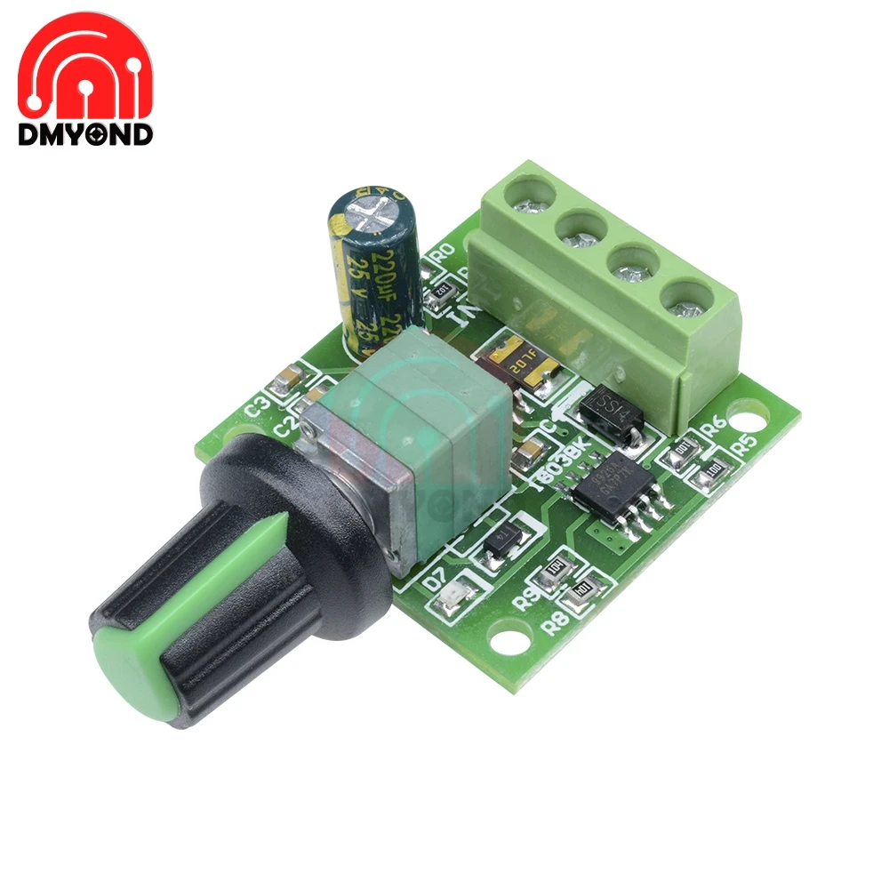 

2A DC 1.8V 3V 5V 6V 12V Motor Speed Switch Controller Control Module PWM Adjustable Board 1803BK+self-recovery Fuse Voltage