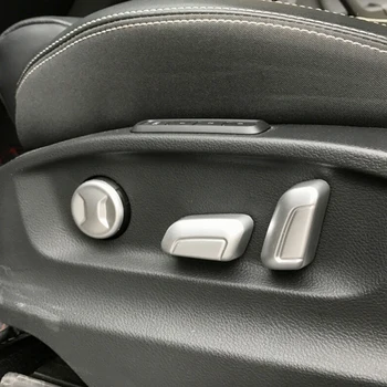 

For Skoda Superb 2016-2018 Car Styling Auto Accessories ABS Chrome Car Seat adjustment Switch Cover Trim sticker 6 PCS