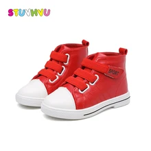 

Girls casual shoes children sneakers 2018 autumn red pink white high help girls sports shoes baby kids princess leather boots