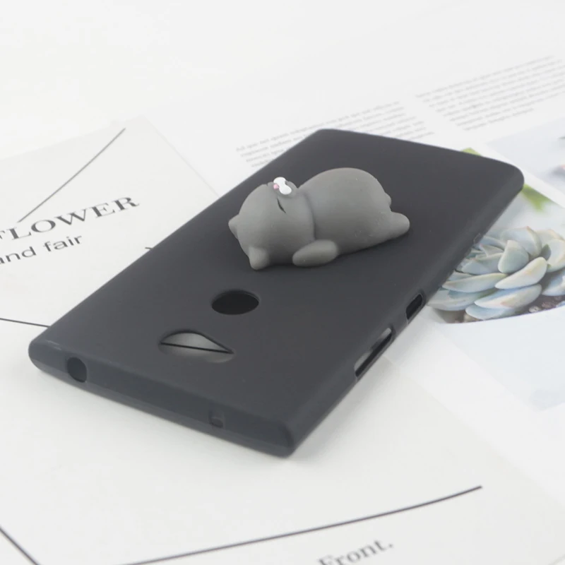 Мягкий чехол для телефона с объемными игрушками Sony Xperia 1 II 5 8 10 XA1 XA2 XA3 L1 L2 L3 L4 XZ1 XZ2 XZ3