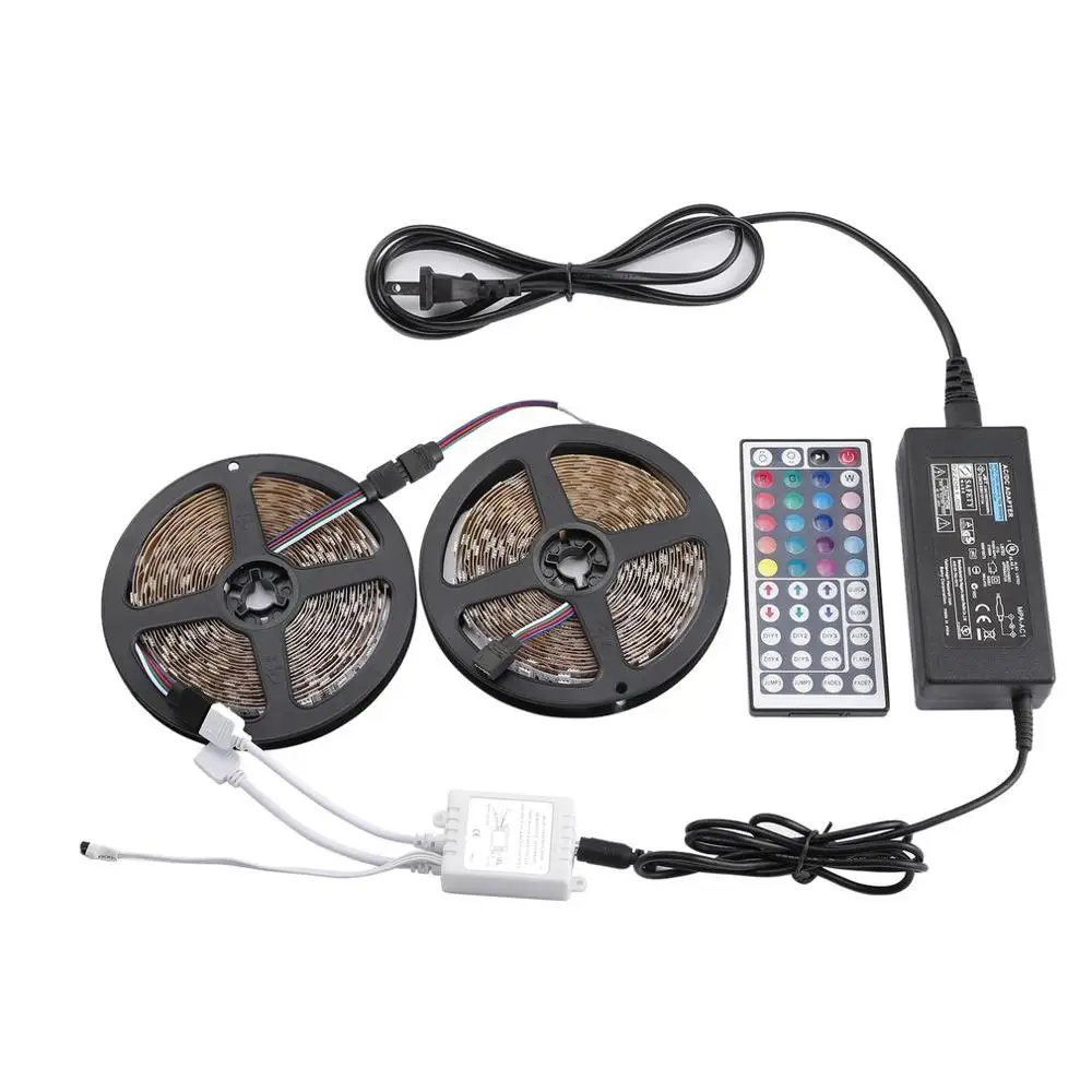 

ICOCO 44 Key 300LED 10LM Ir Controller Power Supply Non-waterproof RGB LED Strip Lights Kit For Trucks Boats Kicthen Bedroom