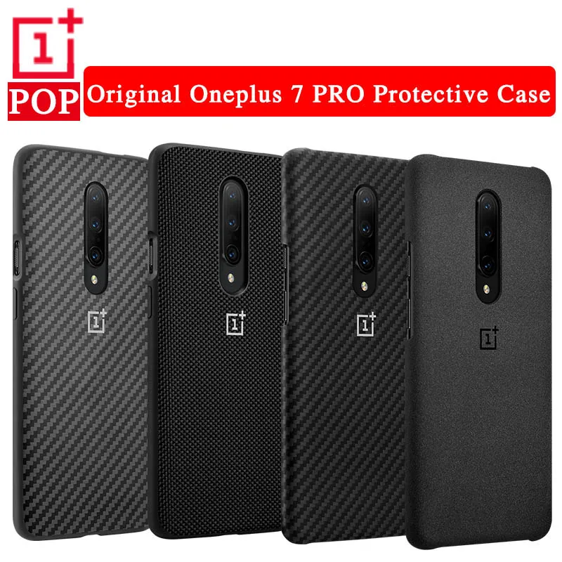 

Original Oneplus 7 Pro Protective Case Personalized Aramid fiber Sandstone Black All inclusive Aramid fiber Nylon Back Cover