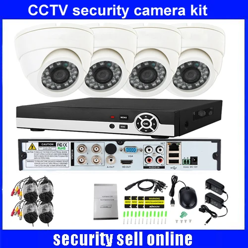 720 P HD Крытый ИК охранных Камера Системы 4CH HDMI AHD DVR CCTV комплект видеонаблюдения