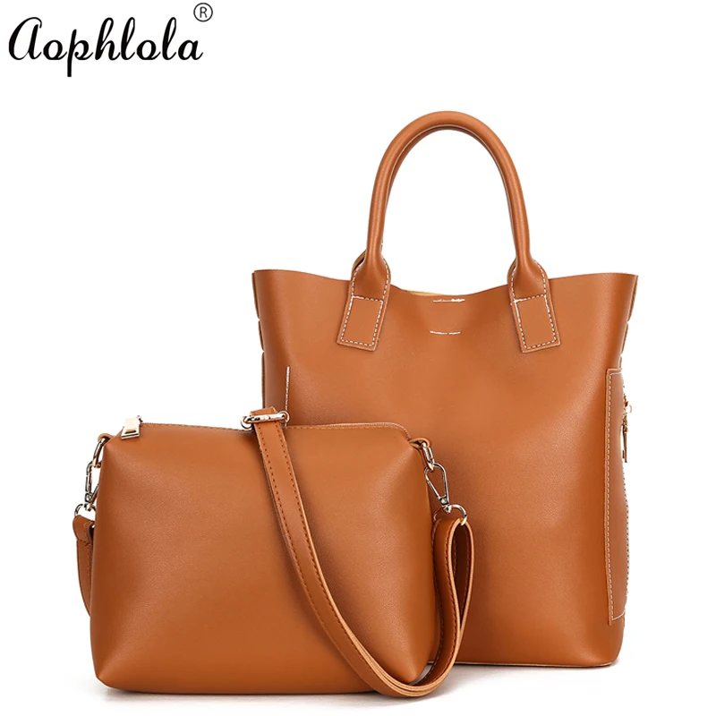 

NEW 2PCS SET Shoulder Bag Women's Tote Brand Crossbody Bags for Women Messenger Bags Vintage Leather Bags Handbags Women Famous