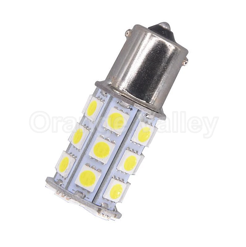 

2Pcs Hot Sale P21W BA15S 1156 27 LED 5050 SMD Car Light Source Auto Brake Reserse Turn Signal Lights Parking Lamps Bulb DC12V