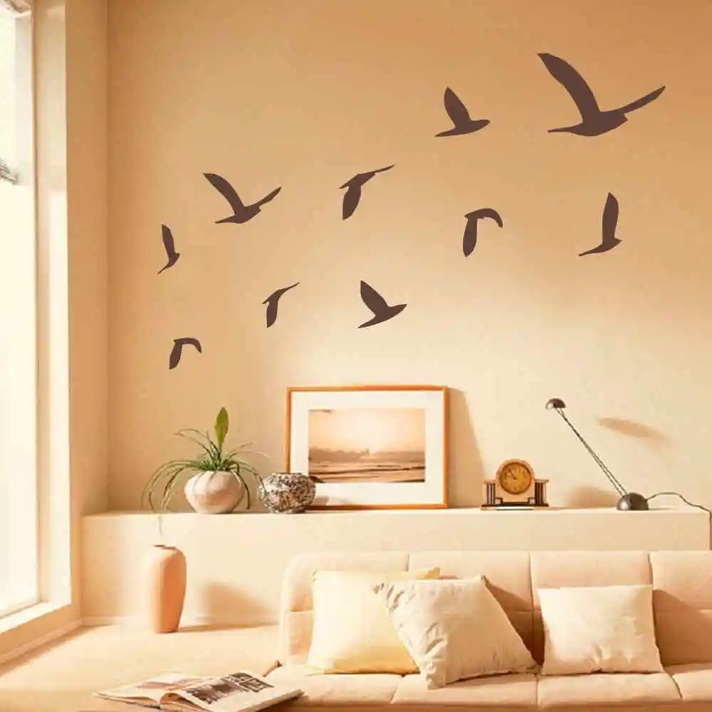 Стены полетят. Птички на стену декор. Настенный декор птицы. Наклейки на стену птицы. Летящие птички на стену.