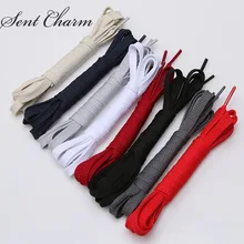 SENTCHARM модные однотонные шнурки для взрослых плоские шнурки для парусиновой обуви кроссовки