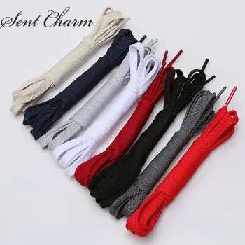 

SENTCHARM Fashionable Solid Color Shoelaces For Adult Flat Shoestrings For Canvas Shoes Sneakers