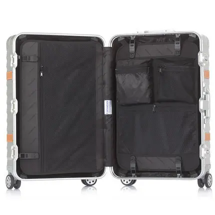 2" 24" 28 дюймов чемодан на колесиках Алюминиевый сплав с замком Жесткая Сторона чемодан на колесиках