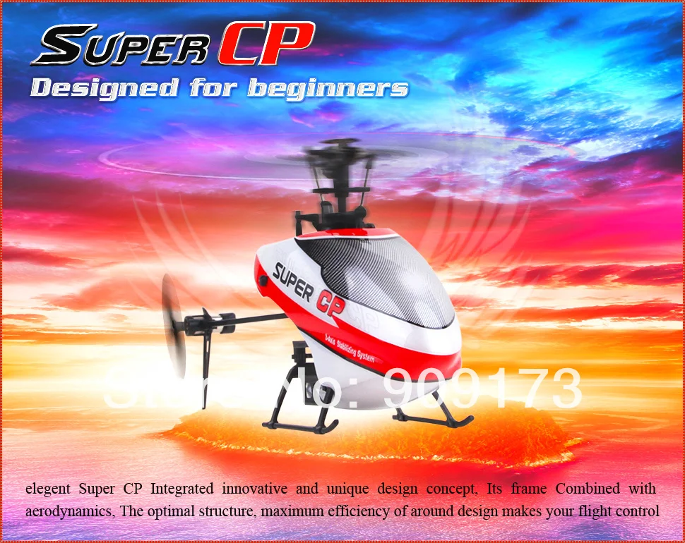 

RC DRONE Newest Walkera NEW Super CP Flybarless 6CH 3D 3G RC Helicopter BNF no transmitter +Free Shipping