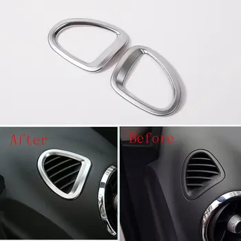 

1pair Auto Chrome ABS Air Condition Vent Outlet Cover Trim Frame Decoration Fit For Chevrolet 2014 2015 Trax Car Styling
