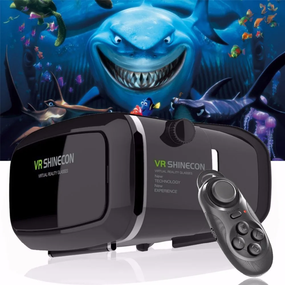 Hot font b VR b font Shinecon Bluetooth Virtual Reality 3D font b Glasses b font