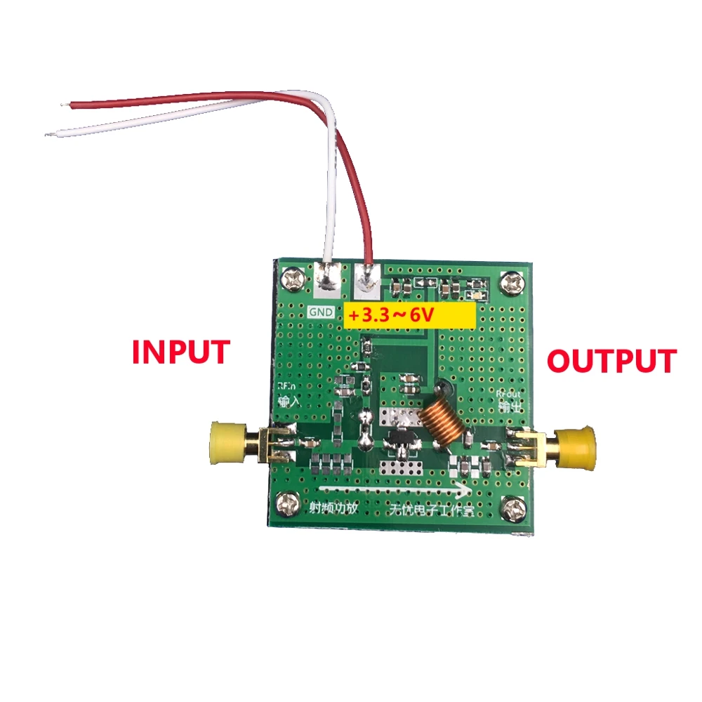 

LEORY 2W BLT53A 433MHz 33dBm High Gain Power Broadband Amplifier with Heat Sink For 3DR Telemetry 5 * 5CM DC 3.3V to + 6V
