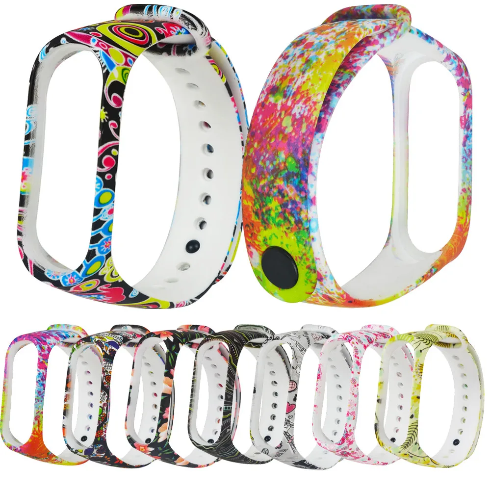 

Fashion Replacement Colorful Strap Bracelet Soft Silicone Watch Band Wrist Strap For Xiao Mi Band 3 Heart Rate Smart Watch