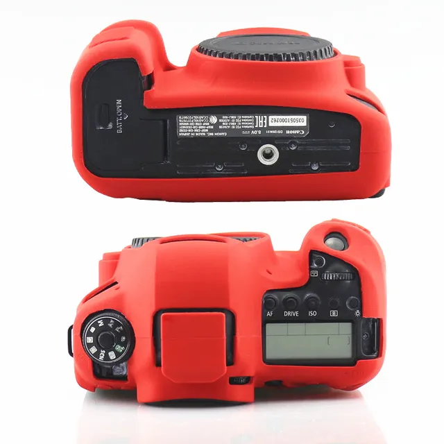 EasyCover Secure Grip Camera Case For Canon 200D/250D SL2/SL3 - Red Silicone Protection