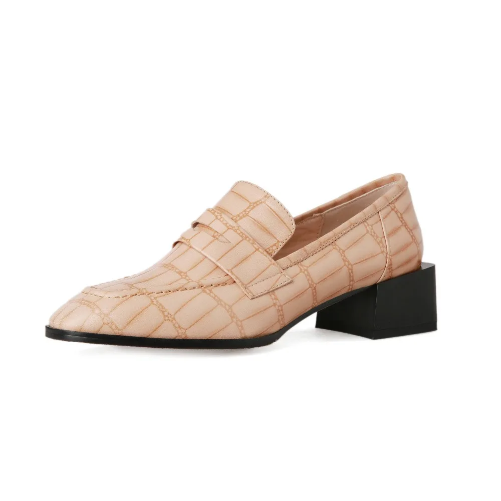 Krazing Pot/ бренд; высокое качество; красивые женские туфли-лодочки из натуральной кожи в простом стиле на не сужающемся книзу массивном каблуке; вечерние туфли с квадратным носком; L53
