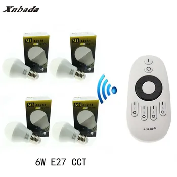 

MiLight 6W Led Lamp E27 CCT(CW/WW) Led bulb+ CTRemote Led Spotlight light Dimmable Led light AC85-265V Free shipping