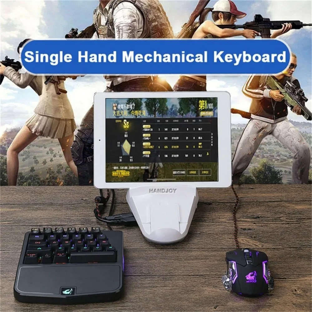 

Single Hand Mechanical Computer PC PUBG Gaming Keyboard 28 keys Wired USB LED Optical Gaming Keyboard for PC Gamer for PUBG