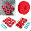 8/16Pcs Foam Winding Board Fishing Line Shaft Bobbin Spools Tackle Box Red Lines ► Photo 1/6