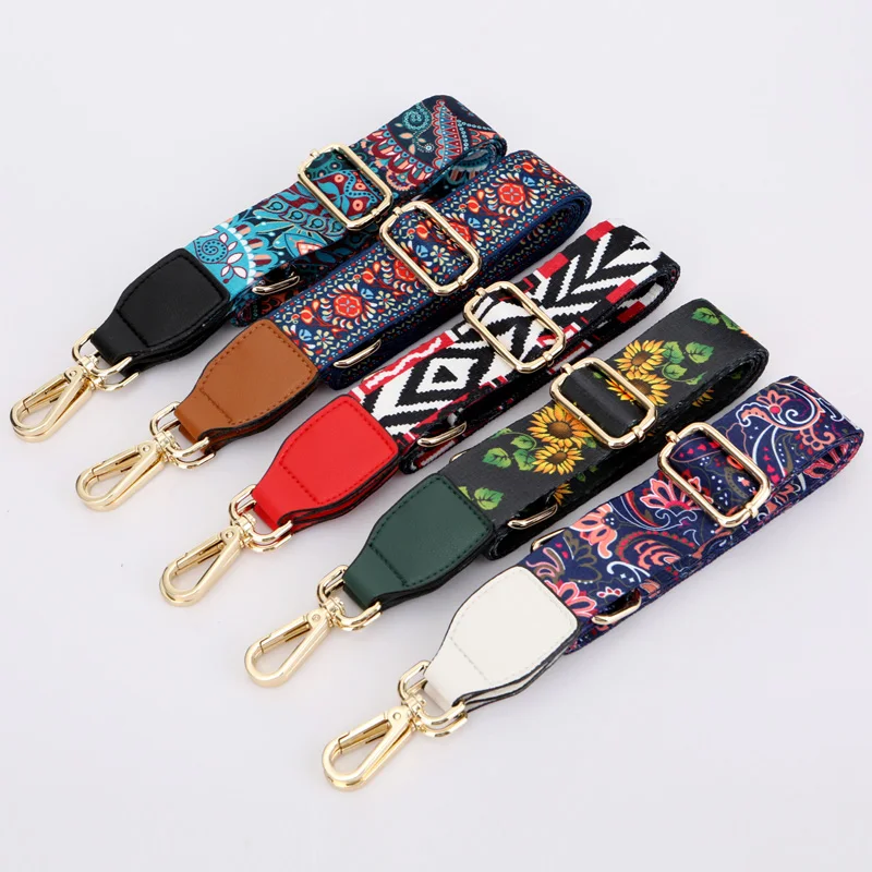 Fashion Shoulder Straps for Handbags Women Bag Belt Accessories Butterfly Print Canvas Leather ...