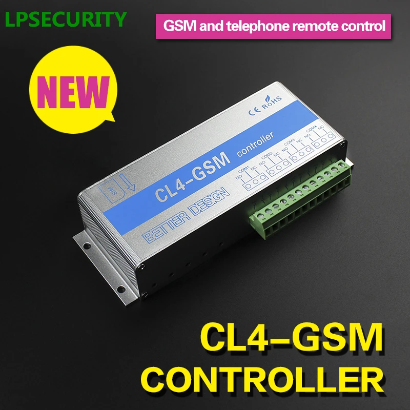 LPSECURITY CL4 GSM 4 Relay GSM SMS/Dial Timing Controller