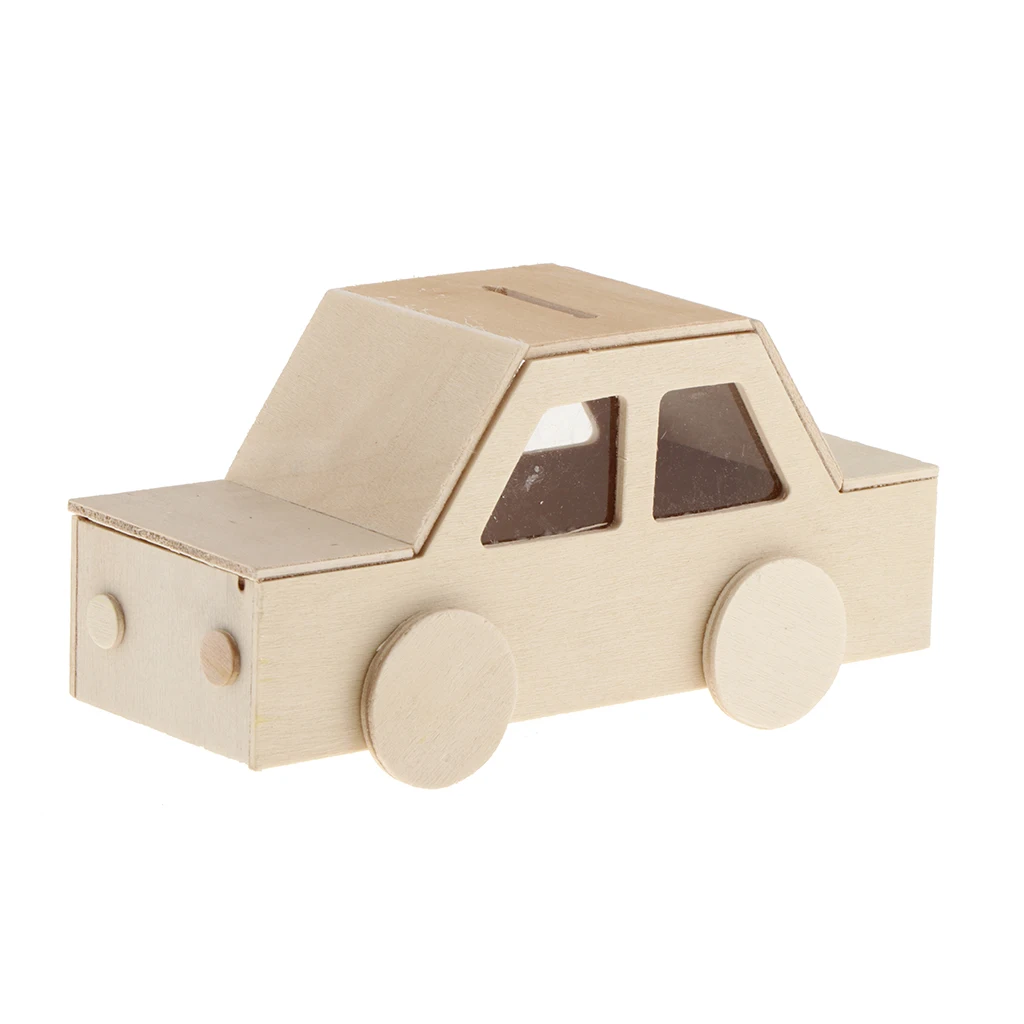 Unfinished Wood DIY Wood Pen Holder Hand Made Desk Organizer Pen Pot School Office Supplies Pen Stand Creative MDF Kids DIY Toys