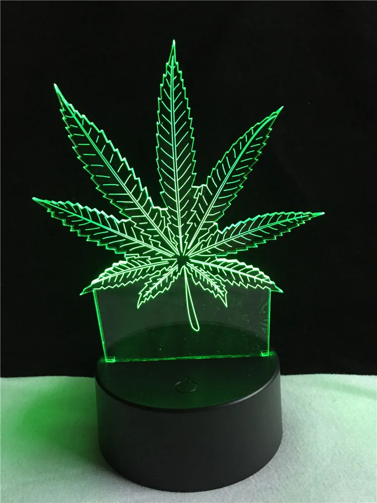 GAOPIN креативный кленовый лист в форме 3D лампа светильник светодиодный USB Настроение Ночной светильник многоцветный сенсорный или дистанционный светильник