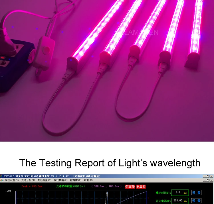 660nm+ 455nm высокоэффективный светодиодный светильник для выращивания T5 аквариумный светильник используется для выращивания овощей цветов фруктов и т. д. вход 90-265 в