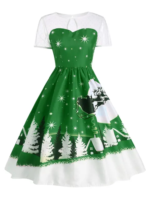 Buy Kenancy Women Christmas Dresses 50s 60s Vintage Vestidos Autumn Winter