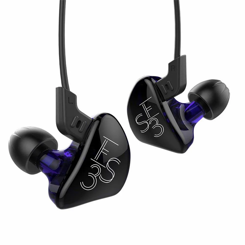 Новые наушники 1DD + 1BA гибридные HIFI DJ монитор со сменным кабелем шумоподавляющие