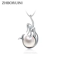 ZHBORUINI модное жемчужное ожерелье ювелирные изделия из жемчуга натуральный жемчуг кулон Русалка 925 стерлингового серебра ювелирные изделия для женщин