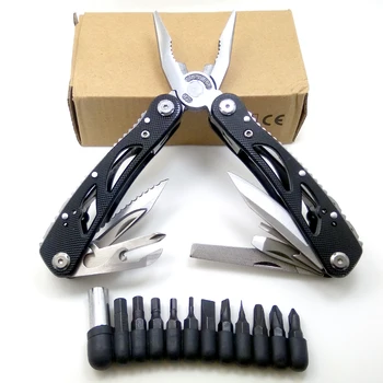 

15 in 1 Survival Hand Portable plier Blade cutter Combination Plier Multi functional Pliers, Folding EDC Hand knife multitool