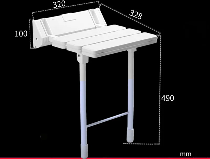 Домашняя настенная скамья для обуви табурет для ванной стены сиденья простой безопасный складной стул для душа мебель для ванной комнаты - Цвет: A1