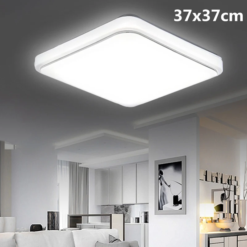 

Modern Simple 110v-240V 24W Square LED Ceiling Lighting For Living Room Bedroom 37 x 37cm Indoor Lamp Bright Soft Light