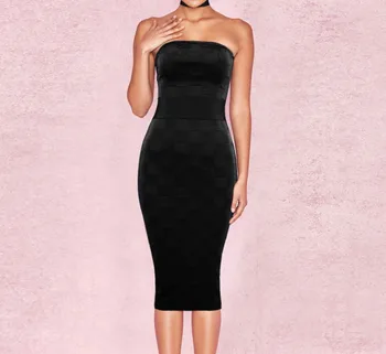 

2018 new sexy women bodcyon bandage dress black gray khaki evening club dresses hollow out plaid club party summer dress