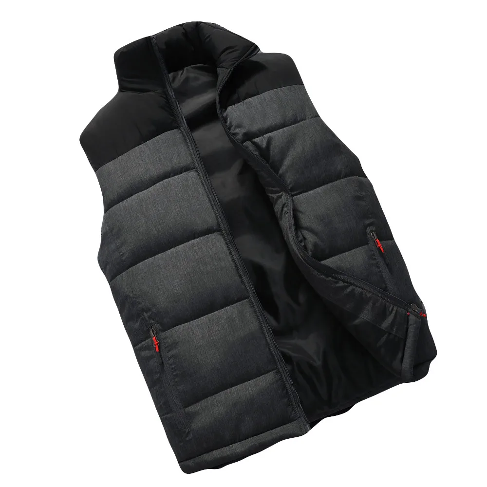 Men's Autumn And Winter New Thickening Warm Vest Fashion Sleeveless Top Coat Men Sleeveless Vest Jacket Waistcoat Mens Homme