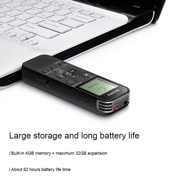 Оригинальный Цифровой Диктофон sony ICD PX470 интеллектуальное шумоподавление