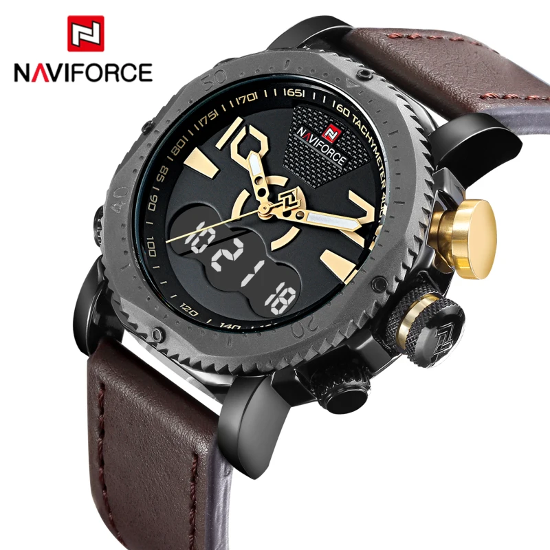 

2017 New Luxury Brand NAVIFORCE Fashion Men Sports Watches Men's Quartz Clock Male Casual Leather Army Military Wrist Watch