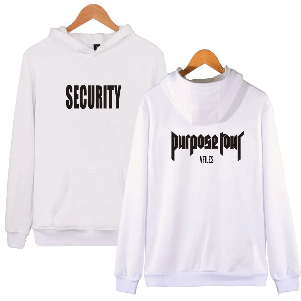 Aikooki Justin Bieber SECURTITY hoodies Spring Worm Fashion men Women Hooded Sweatshirt Couples Hoodies Plus Size Black Boy Coat