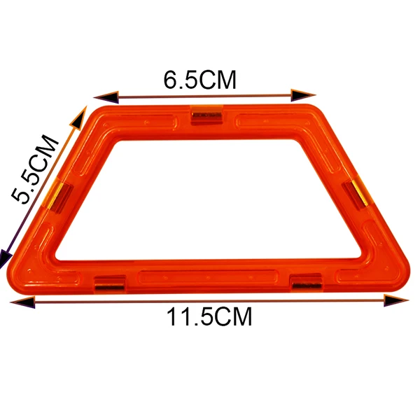 1 шт. большой размер магнитного здания конструктор Сделай Сам один кирпичи части аксессуар конструкционная Магнитная модель Развивающие игрушки для детей - Цвет: Lsosceles Trapezoid