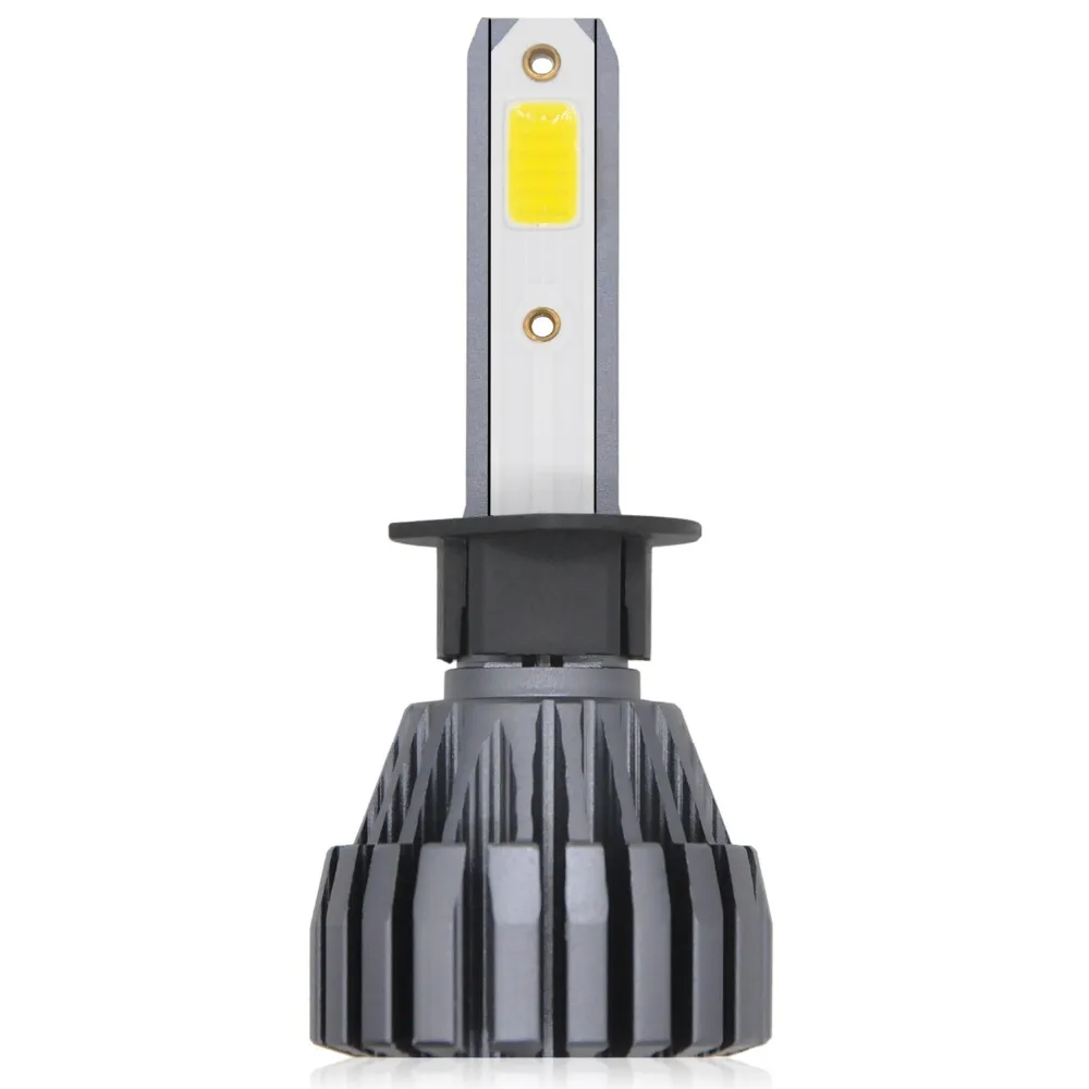 

H1 H11 H4 Bulbs 50W/pair Gun Gray Shell COB Chip 10000LM Headlamp Fog Light 12V 4300K IP68 Waterproof Auto Car Headlight LED