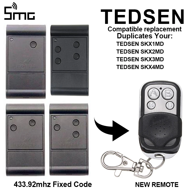 Управление воротами и гаражом TEDSEN SKX1MD SKX2MD 433 мгц управление SKX3MD SKX4MD удаленный