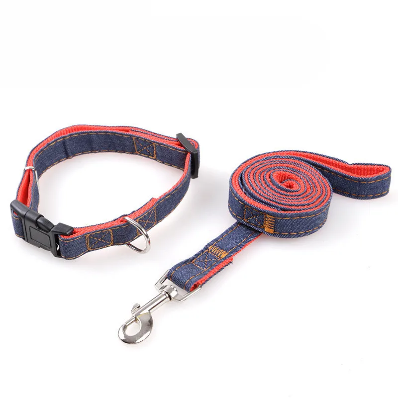 Adjustable No-Pull Denim Dog Harnesses Leash Collar for Greater Control Safety Dog Training Walking Running Rescue Harness 15