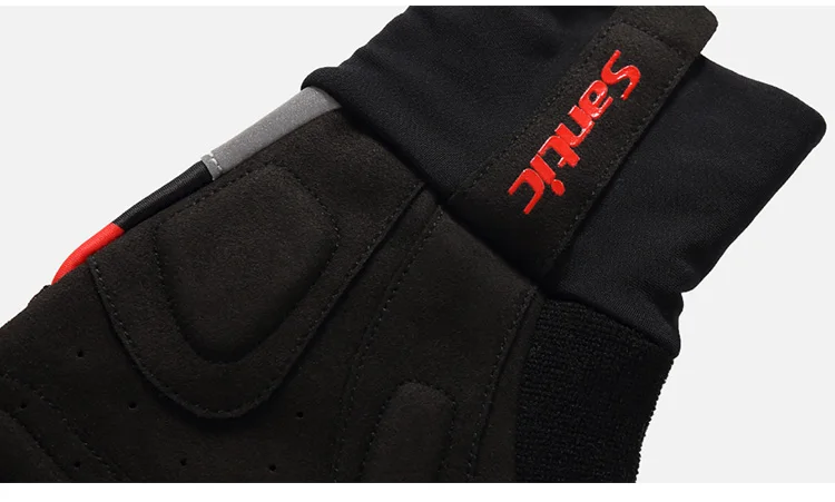 Santic перчатки для велоспорта, Зимние перчатки для горного велосипеда, MTB, мужские осенние теплые противоударные спортивные перчатки, Guantes Ciclismo