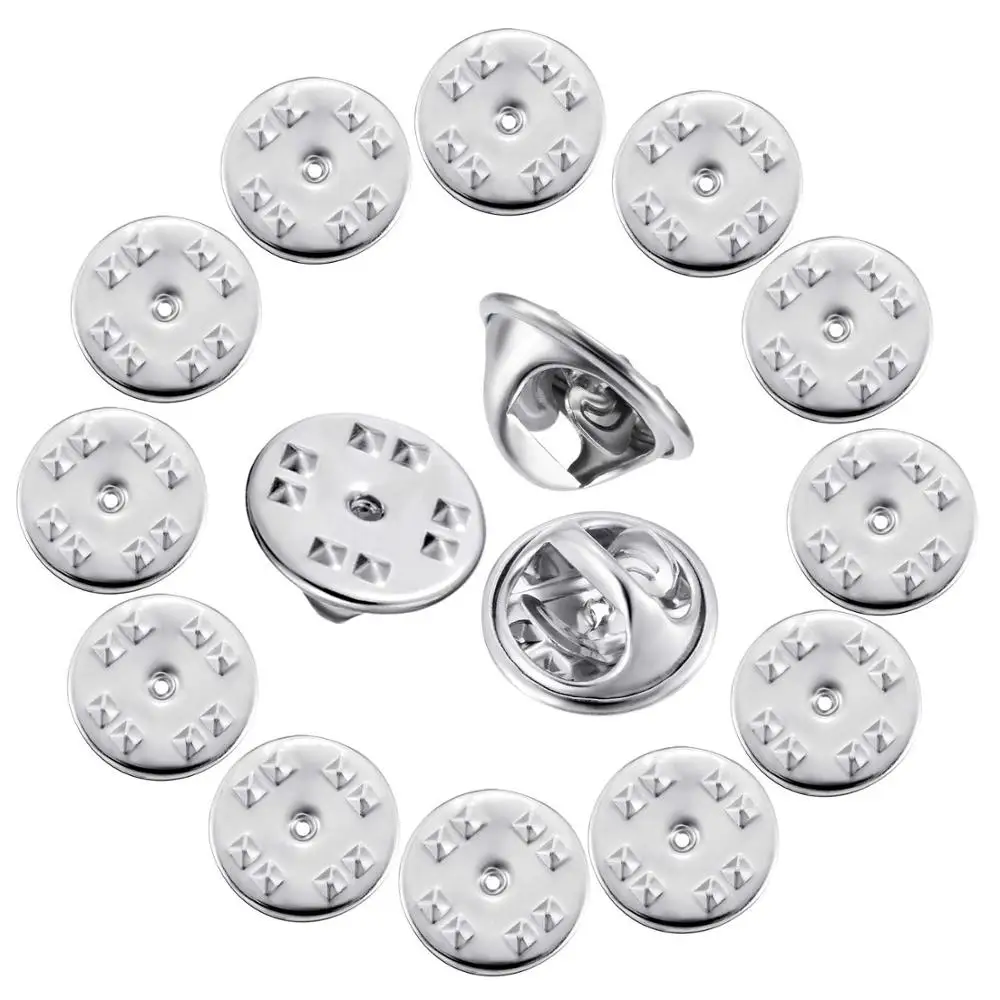 

Folsom 50PCS/100pcs Metal Locking Pin Backs Butterfly Clutch Pin Keepers Locking Clasp, Badge Insignia Pin Backs Replacement