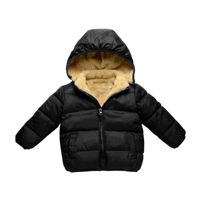 COOTELILI Fleece Winter Parkas Kids Jackets For Girls Boys Warm Thick Velvet Children's Coat Baby Outerwear Infant Overcoat (2)