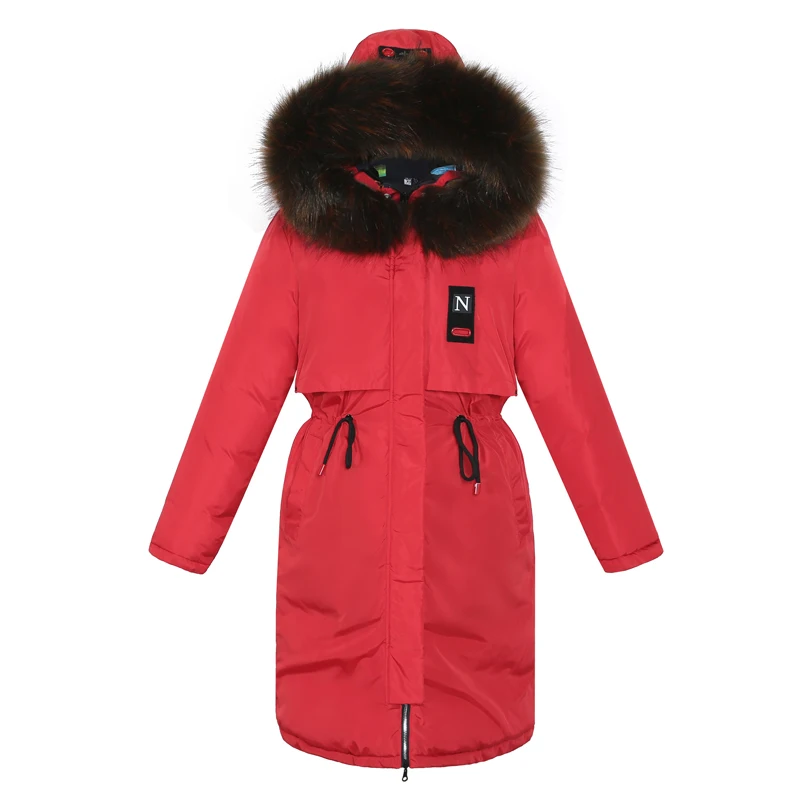 Double Two Sides New Arrival Women Winter Jacket Hooded With Fur Collar Ladies Outwear Parka Long Coat High Quality