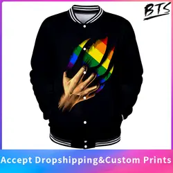 Бейсбольные куртки с 3D принтом LGBT серии для женщин/мужчин модная куртка с длинными рукавами 2019 горячая распродажа Повседневная Уличная