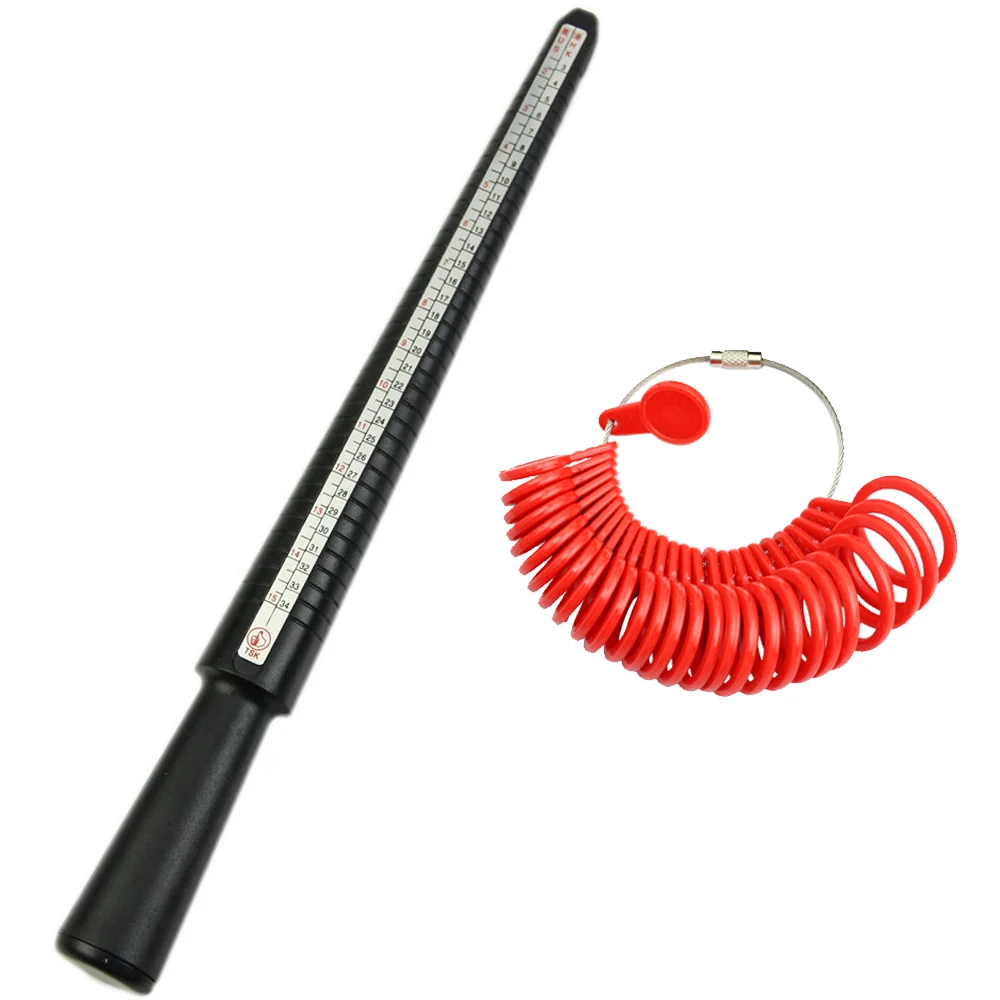 Jewelry Tool New Us Eu Plastic Standard Finger Ring Gauge Sizer Stick Measurement Test Measure