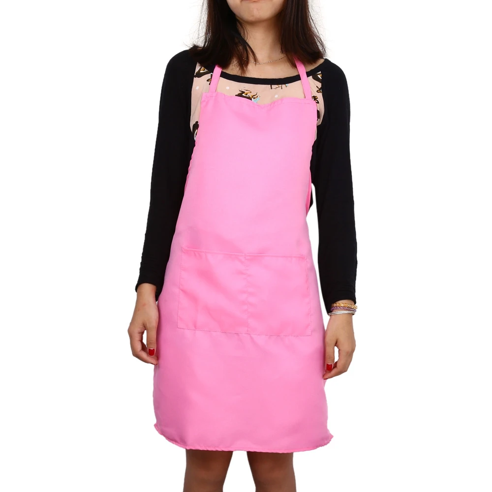 

Pink Polyester fiber Lady Women Chef Waiter Cleaning Protect Sanitary Tool, Water Resistant Kitchen Cook Sleeveless Apron.